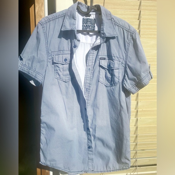 Buffalo David Bitton 100% Cotton Button Down Short Sleeve Shirt - Picture 12 of 12